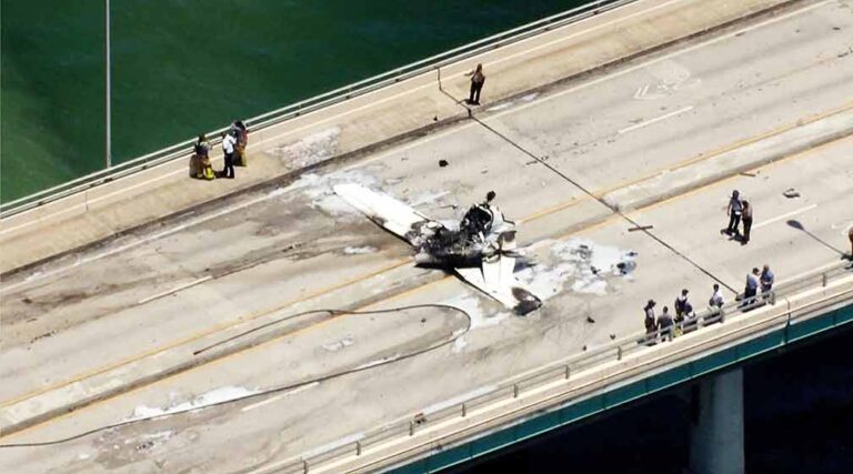 Florida bridge plane crash killed 1 on board, police say