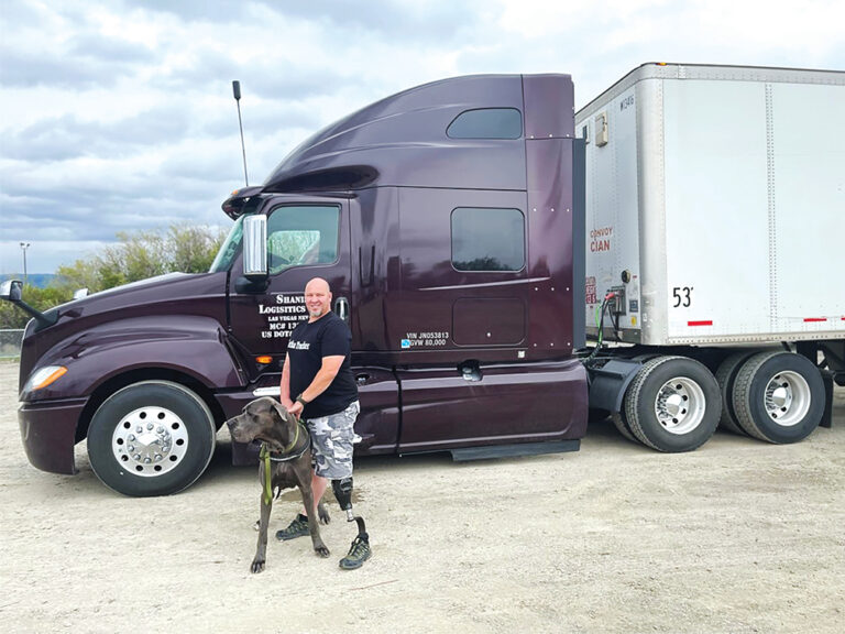 Paw power: Four-legged friend offers companionship, plays vital role in driver’s life and career