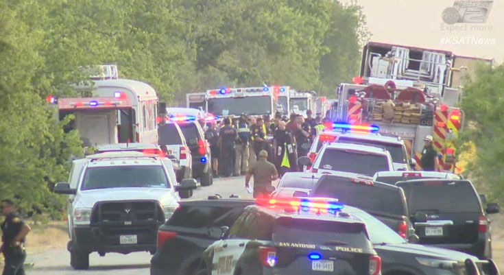 Dozens of migrants reportedly die in Texas semi-trailer