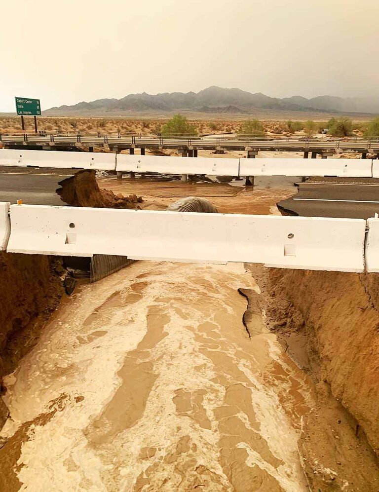 Repairs underway after flooding damages Los Angeles to Phoenix highway