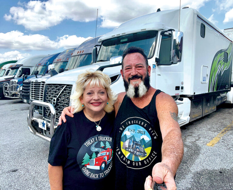 Baums away! Driving with dogs creates a happy family for this trucking couple