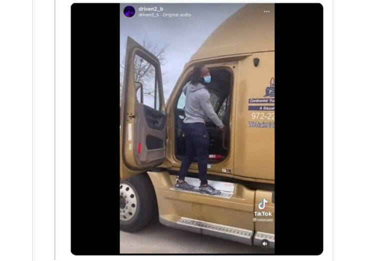 Viral video shows man guiding 18-wheeler into parking spot from outside of cab