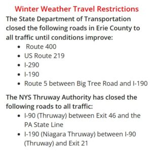 Military police to enforce driving ban in snow-slammed Buffalo ...