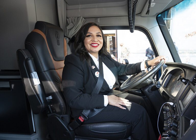 Army vet Ashley Leiva claims Transition Trucking’s rookie driver honors