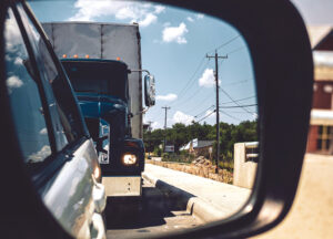 truck in mirror