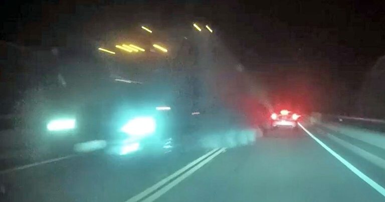 Footage points at smoke from semi-truck as cause of multi-vehicle accident on California’s Highway 154