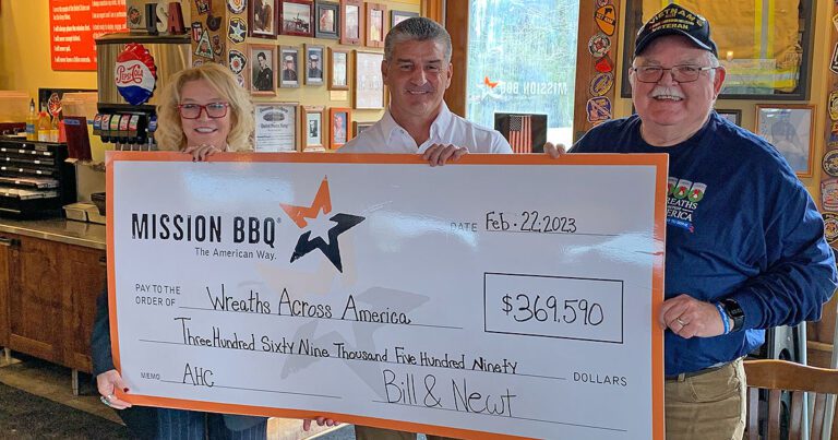 MISSION BBQ donates more than $369K to Wreaths Across America