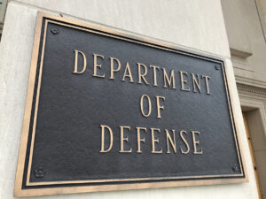 America / Pentagon US Department of Defense.River Entrance.Sign.
