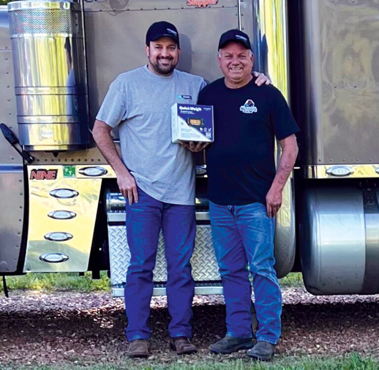 Mississippi trucker wins Air-Weigh On-Board Scale giveaway hosted by The Trucker during MATS