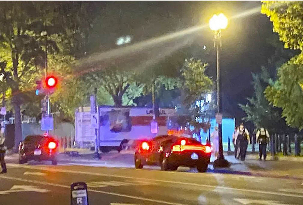 Crashed Security U-Haul truck driver who crashed into security barrier at park near ...