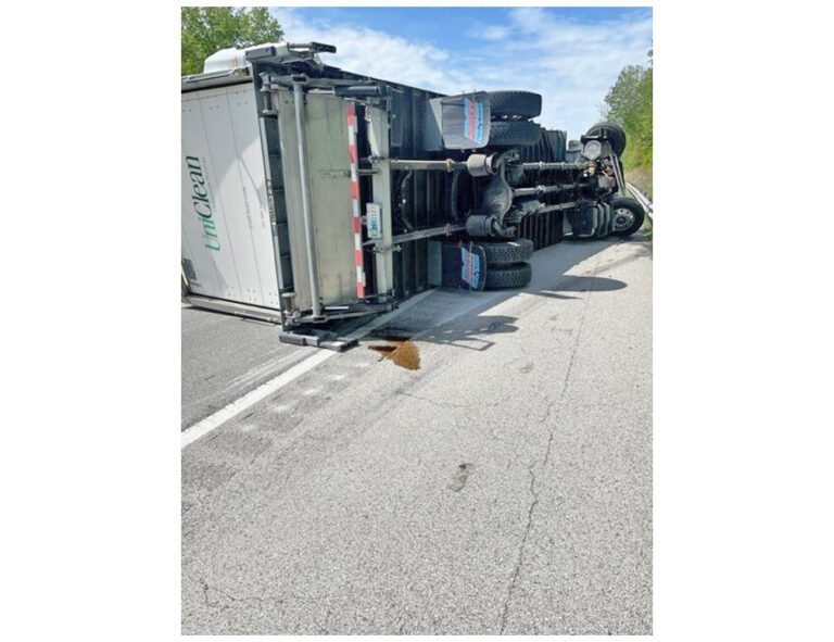 Truck driver arrested after sideswiping another rig’s trailer on I-70 in Putnam County, Indiana