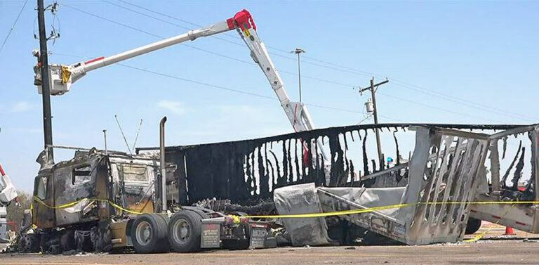 Authorities find body inside burned big rig at Laredo, Texas, Pilot