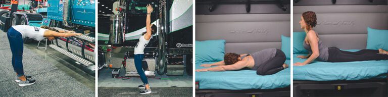 Yoga stretches and poses can help drivers stay fit and healthy