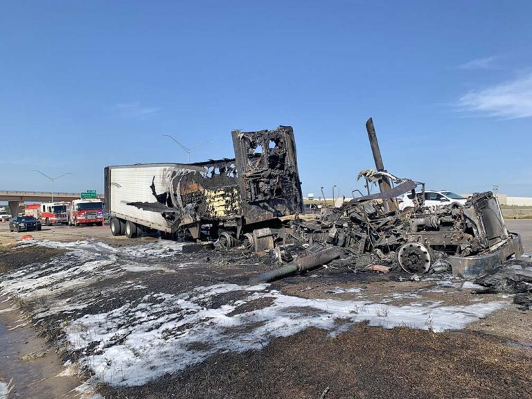 Fire claims big rig along Oklahoma interstate