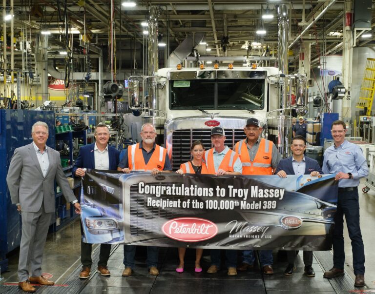 Peterbilt celebrates production milestone of 100,000th truck