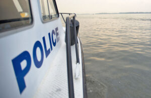 Police Boat Stock Image