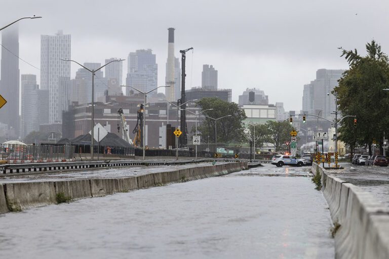 New York dries out after record-breaking rainfall submerges some roadways