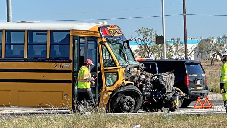 6 students, bus driver hospitalized after crash with big rig in San Antonio
