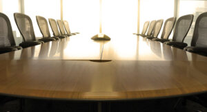 Table boardroom with chair in morning / meeting associate
