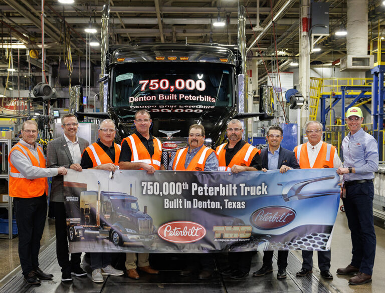 Peterbilt’s Denton plant celebrates milestone production of 750,000th truck