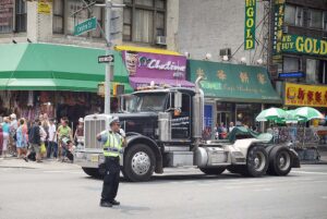 NYC chinatown traffic police