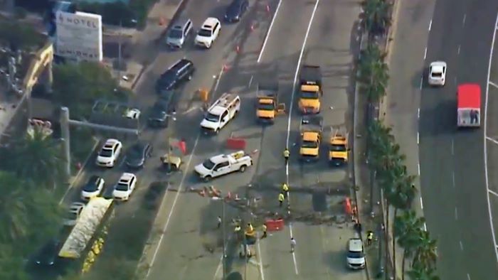 Pro-Palestinian protesters block airport access roads in New York, Los Angeles