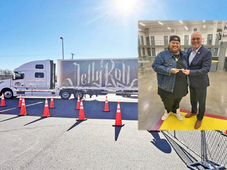 Musician Jelly Roll fills big rig with toys for needy kids