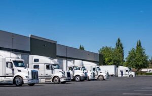 Trucks at Warehouse iStock 1351231533