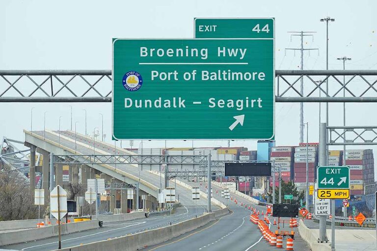 Baltimore scrambles to re-route trucks after major bridge collapses