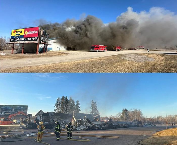 Fire destroys Minnesota trucking company’s headquarters, 8 semis