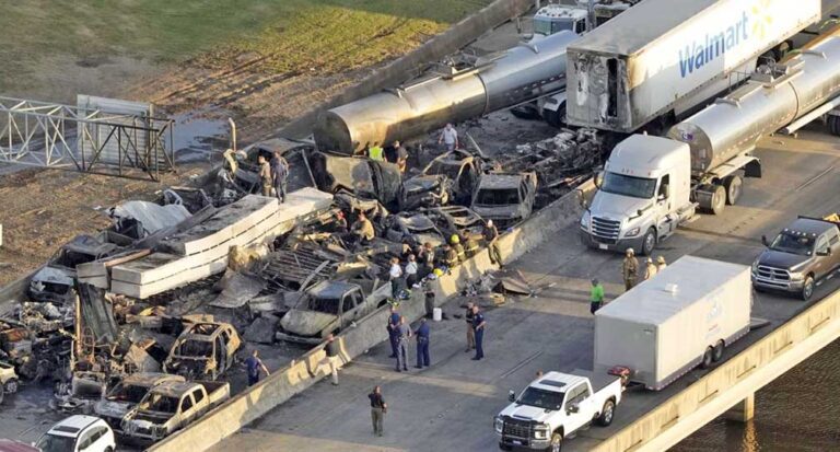 Trucker charged in man’s death after 2023 Louisiana pileup on I-55