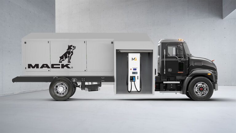 Mack Trucks introduces mobile off-grid charging system to test electric vehicles