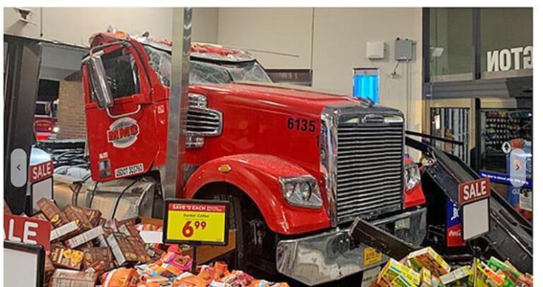Tennessee man crashes big rig through Kroger — on purpose, police say