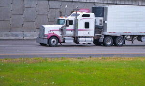Big rig semi truck custom built with reefer trailer unit