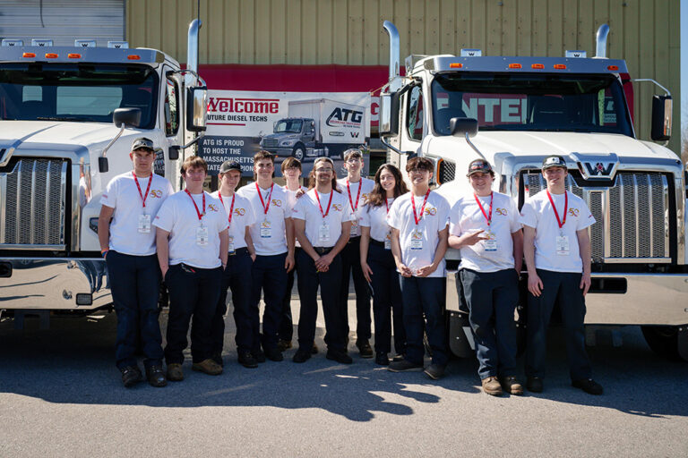 Josh Maillet takes trophy at Massachusetts diesel equipment tech state championship