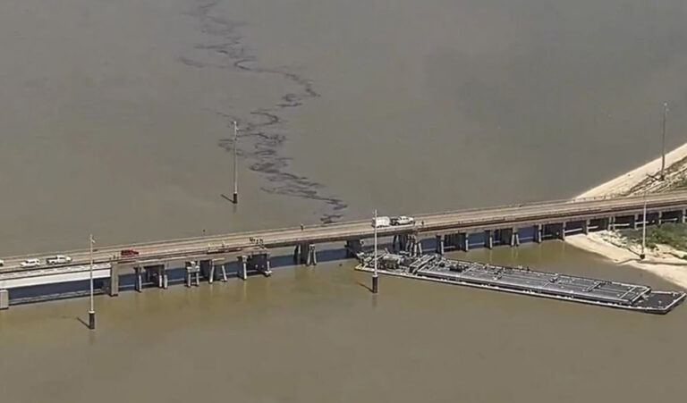 Barge hits a bridge in Galveston, Texas, damaging the structure and causing an oil spill