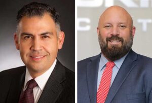 John Esparza, right, has been elected as chairman of the American Trucking Association’s Trucking Association Executive Council, and Tony Bradley, left, has been named the council’s vice chairman. (Courtesy: ATA)