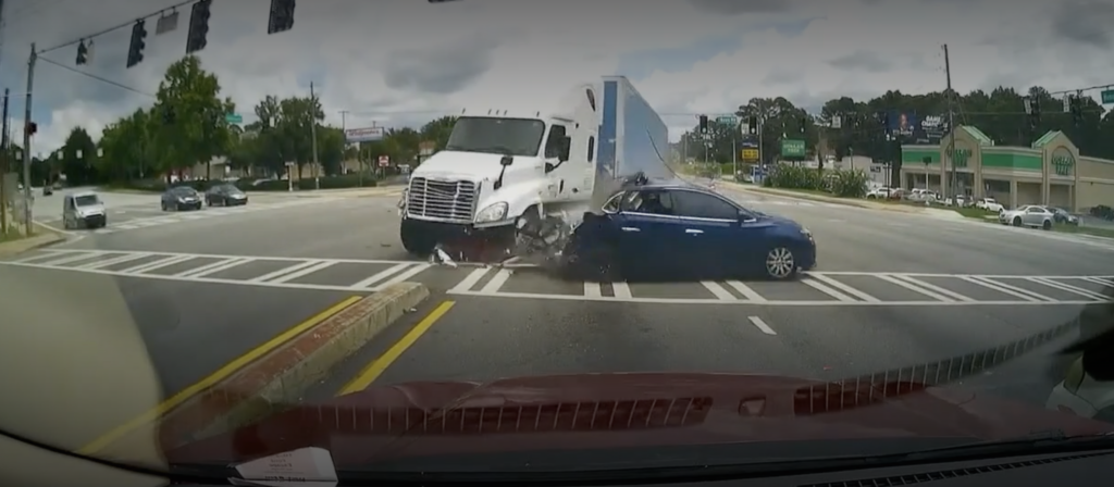Dramatic video shows semi-truck slamming into vehicle in DeKalb County ...