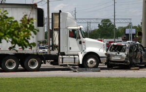 This big rig T boned the other vehicle.