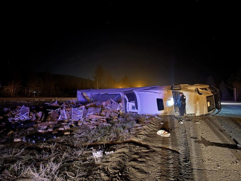Overturned truck causes cargo to make early eggs-it in California