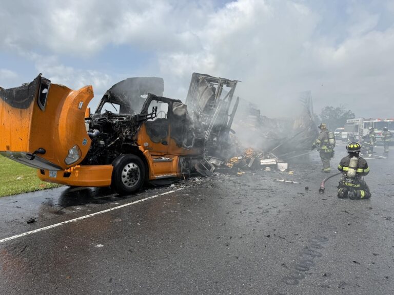 Big rig fire shuts down Interstate 20 in Louisiana