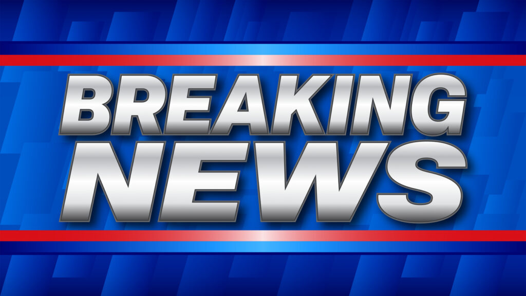 Breaking News in red and blued background Illustration