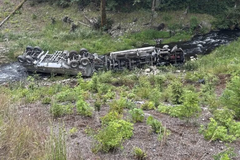 Crews work to contain petroleum spill in Washington after tanker truck accident