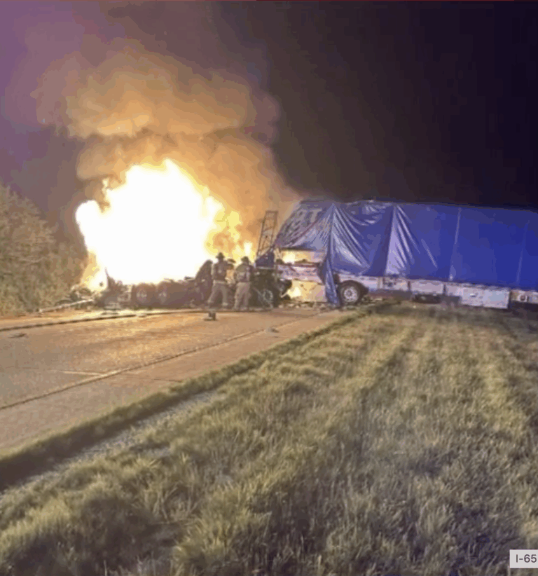 Trucker killed in multi-semi truck crash in Indiana