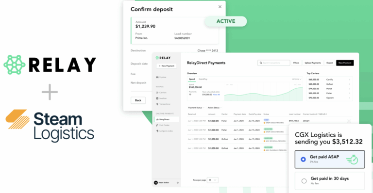 Steam Logistics teams up with Relay Payments