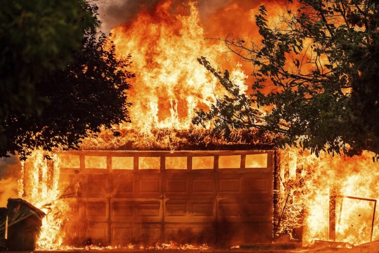 Quick-moving wildfire scorches historic California gold mining town, burning multiple homes