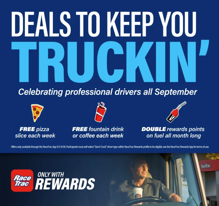 RaceTrac celebrates truckers throughout September with special perks