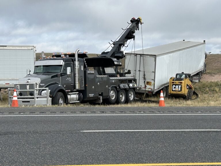 Crash at popular landmark near Laramie leads to citations, towed big rig