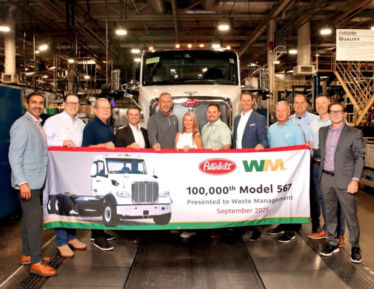Peterbilt celebrates 100,000th Model 567 with delivery to WM