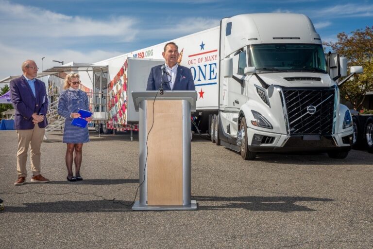 Volvo Trucks provides all-new VNL to Virginia’s American Revolution 250 Commission’s mobile museum